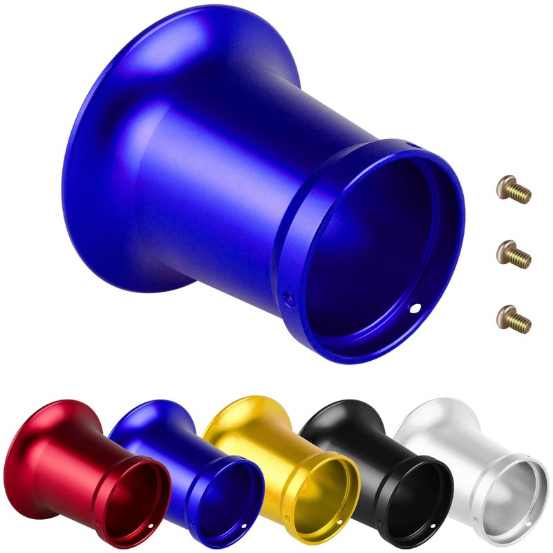 Amavoler 50mm Carburetor Air Filter Trumpet Velocity Stack Funnel CNC Alloy Parts Fit for PE VM 21mm24mm26mm28mm30mm for Honda Yamaha Kawasaki ATV Dirt Bike Carb Intake Wind Horn Cup blue - Image 3