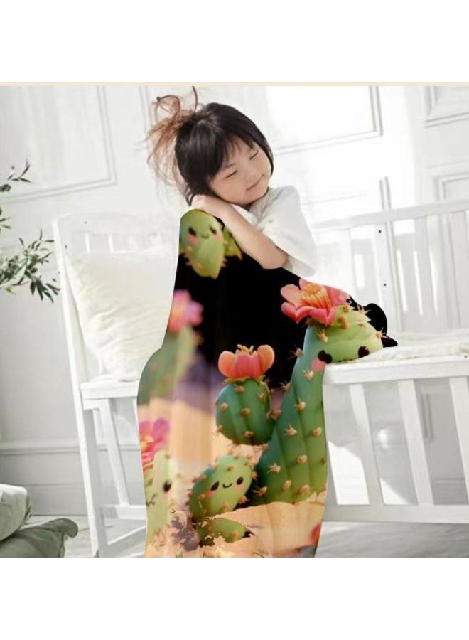 عام بطانية رقيقة من الفانيلا الكرتونية للأطفال والرضع (دافئة ومريحة، ومناسبة للنوم والألعاب) 70 سم * 100 سم - Image 2