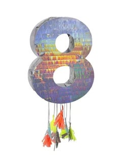 Party with Emma Foil Number Pinata for Kids Birthday Party Decorations Party Favors  Centerpieces Anniversaries Milestones (Number 8)  - Image 5