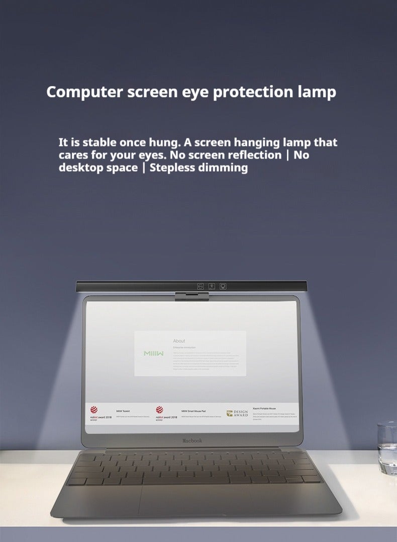 OHAHO Computer Monitor Lamp Screen Monitor Light Bar for Eye Caring USB Reading LED Task Lamp with Auto-Dimming Dimmable Lamp Bar Touch Control No Glare Space Saving Home Office Desk Lamps - Image 2