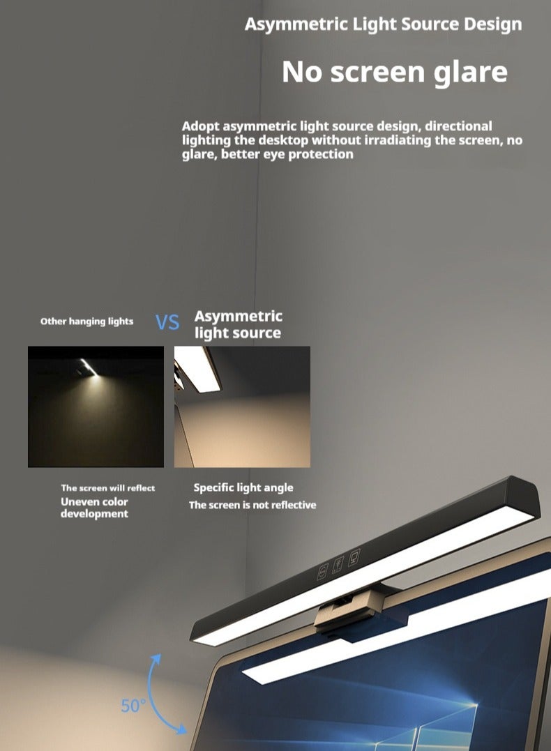 OHAHO Computer Monitor Lamp Screen Monitor Light Bar for Eye Caring USB Reading LED Task Lamp with Auto-Dimming Dimmable Lamp Bar Touch Control No Glare Space Saving Home Office Desk Lamps - Image 4