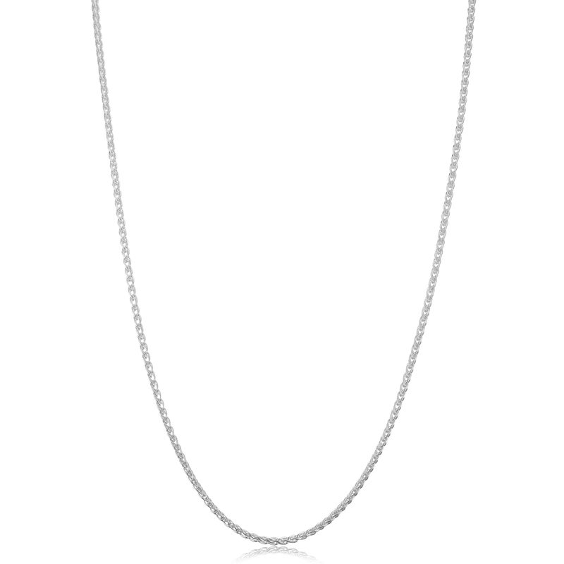 Kooljewelry Sterling Silver Round Wheat Chain Necklace (1.5 mm, 24 inch) - Image 1