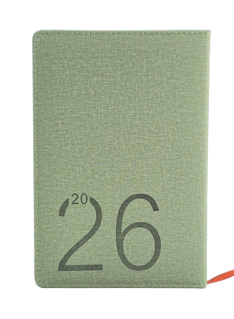 Minimalist Diary 2026, Daily Planner - Green - Image 1