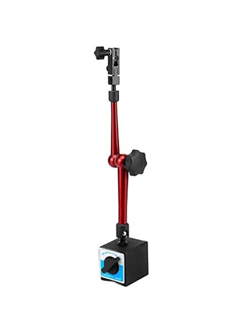 Magnetic Base Indicator Holder,132lbs/60kg Max Pull, 14 Adjustable Metal Test Indicator Holder for Digital Dial Indicator, with 3-Joint Flexible, Black