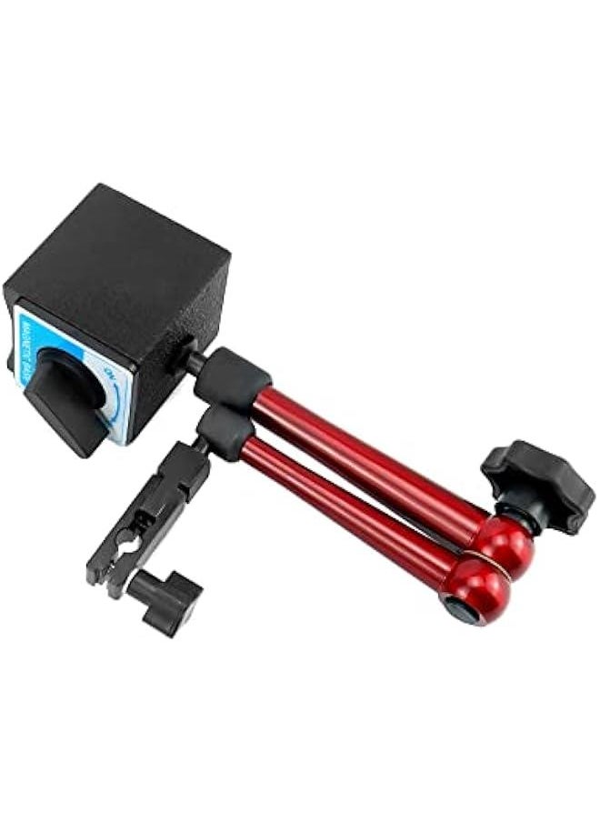 Arabest Magnetic Base Indicator Holder,132lbs/60kg Max Pull, 14 Adjustable Metal Test Indicator Holder for Digital Dial Indicator, with 3-Joint Flexible, Black  - Image 3