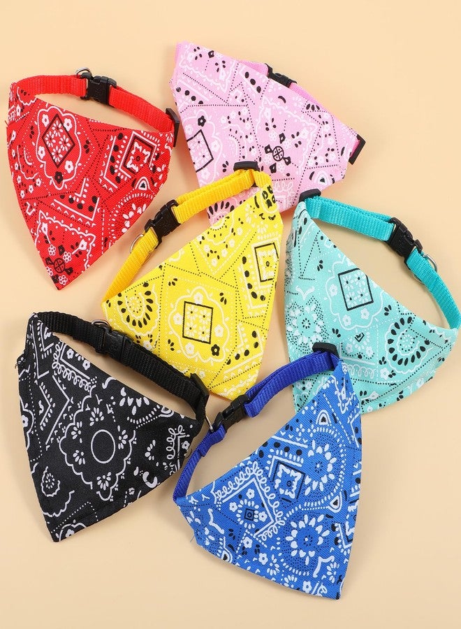 HaiFafafaing 6 Pcs Cat Tie Collars with Removable Bow Tie, Cat Bandana, Adjustable Fabric Collars for Cats, Kittens, Puppies and Small Dogs - Image 3
