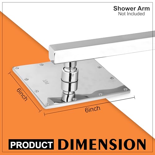 SAM Shower Slim High Pressure Rainfall Showerhead Without Arm for bathroom (Sandwich Square, 6 * 6) - Image 2