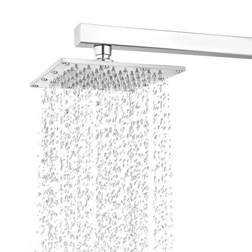 SAM Shower Slim High Pressure Rainfall Showerhead Without Arm for bathroom (Sandwich Square, 6 * 6) - Image 1