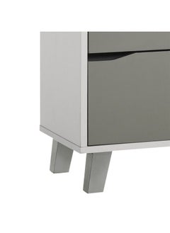 DANUBE HOME Genius 2 Drawer With Open Shelf Book Case Computer Table Art And Crafts Desk Workstation Laptop Kids Table Modern Study Table For Home L70.2Xw35Xh125.3Cm -White+Grey  - Image 1