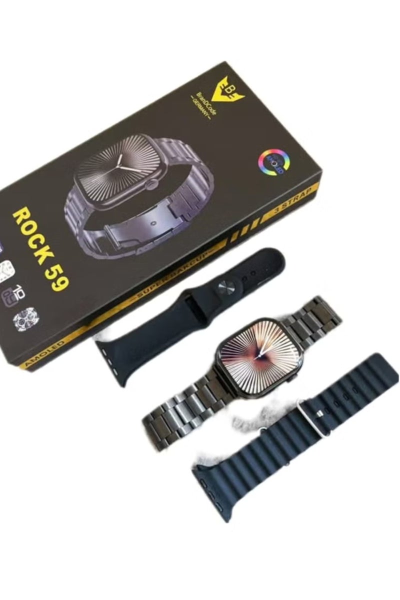 Brandcode ROCK 59 Smart Watch with Three Straps and Wireless Charging - Image 2