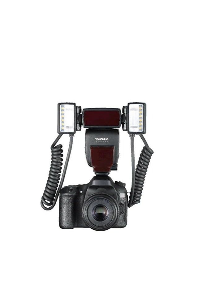 YONGNUO YONGNUO YN24EX YN-24EX 24EX, TTL Macro Ring Flash LED Macro Flash Speedlite, with 2pcs Flash Head and 4pcs Adapter Rings for Canon - Image 2