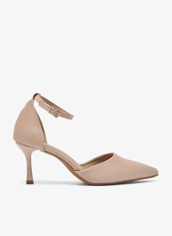 ELLA Strap Detail Mid Heel Pumps - Image 1