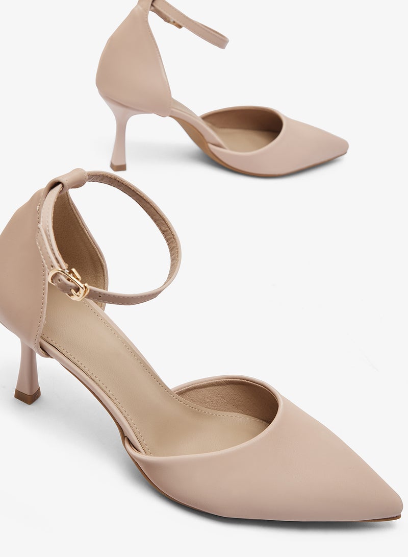 ELLA Strap Detail Mid Heel Pumps - Image 4