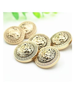 Excefore Lion Gold Metal Blazer Button, 30 Pieces Lion Head Embossed Sewing Button Suit Shirt DIY Buttons for Blazer, Suits, Sport Coat, Uniform (18mm)  - Image 2