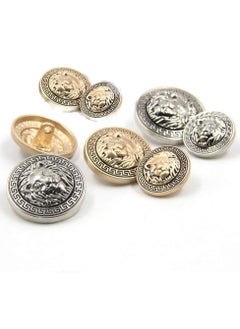 Excefore Lion Gold Metal Blazer Button, 30 Pieces Lion Head Embossed Sewing Button Suit Shirt DIY Buttons for Blazer, Suits, Sport Coat, Uniform (18mm)  - Image 1