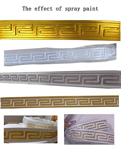 Zhangbl Flexible Furninture Door Crown Mouldings Trim Home Improvement Focal Point Decor Molding 2" (5cm) x 115" x 0.1" - Image 4
