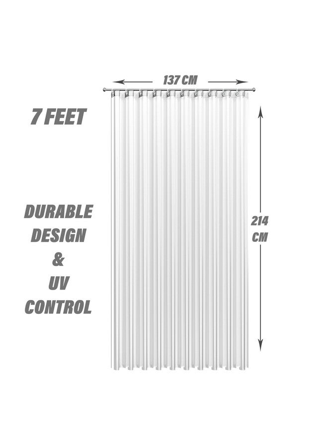 Kuber Industries PVC AC Curtain - 7ft, Standard, White, 0.45 mm, Transparent (Model: CURTACCUR13) - Image 3