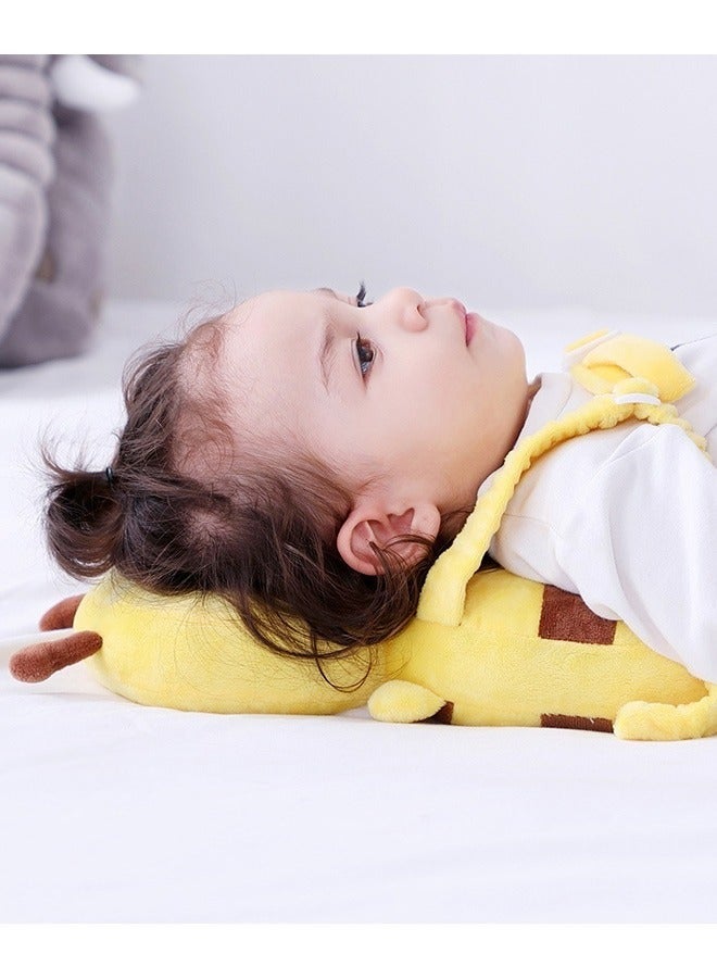 إن كي أكس مسند رأس للأطفال، قبعة قابلة للارتداء بتصميم مخملي لطيف على شكل نحلة ثلاثية الأبعاد مع حزام أفقي - وسادة حماية للرأس مضادة للسقوط للأطفال الرضع - حجم كبير (34 سم) - Image 5