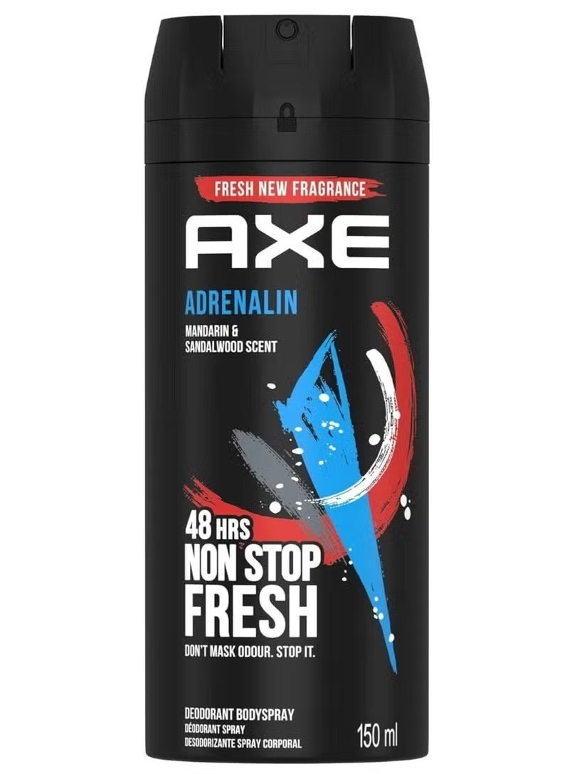 Axe Adrenalin 48H Fresh Spray for Men, 6 x 150ml - Image 2