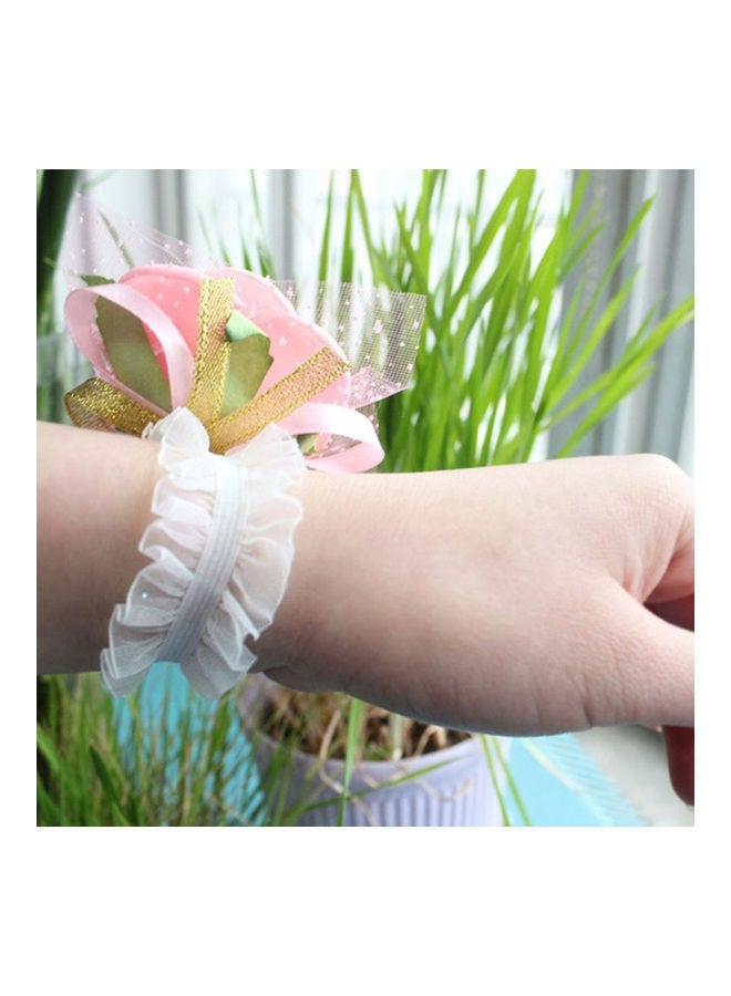 NIBEMINENT Flower Wrist Corsage Party Ribbon Bracelet - Image 5