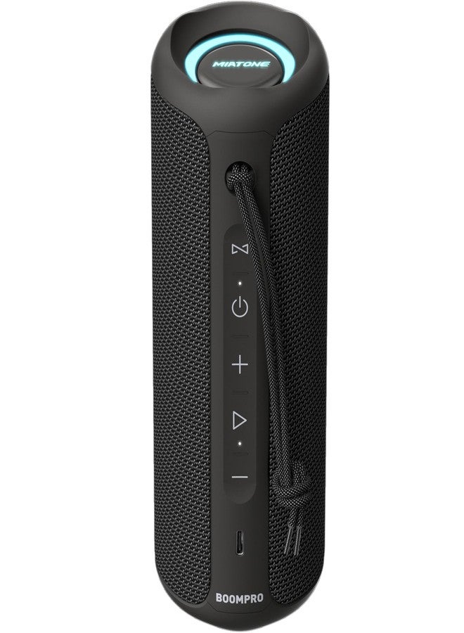 MIATONE Bluetooth Speakers 36W Portable Speaker with Stereo Sound Bass, Bluetooth 5.3 Wireless USB Type C Outdoor, 5000mAh 24H Playtime IPX7 Waterproof, Boy Friend Gifts for him (Black) - Image 1