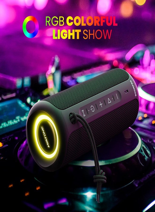 MIATONE Bluetooth Speakers 36W Portable Speaker with Stereo Sound Bass, Bluetooth 5.3 Wireless USB Type C Outdoor, 5000mAh 24H Playtime IPX7 Waterproof, Boy Friend Gifts for him (Black) - Image 5