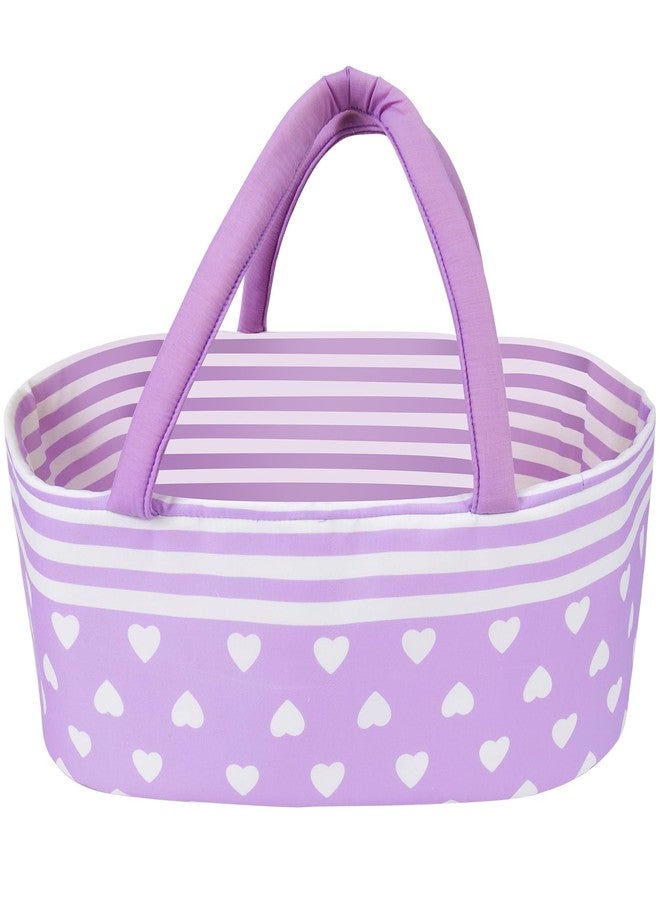 Aori Reborn Baby Dolls Bassinet Foldable Baby Doll Carrier Bed Soft Doll Carrier Doll Accessories with Handle for 17-22 inch Baby Dolls Girls (Purple) - Image 1
