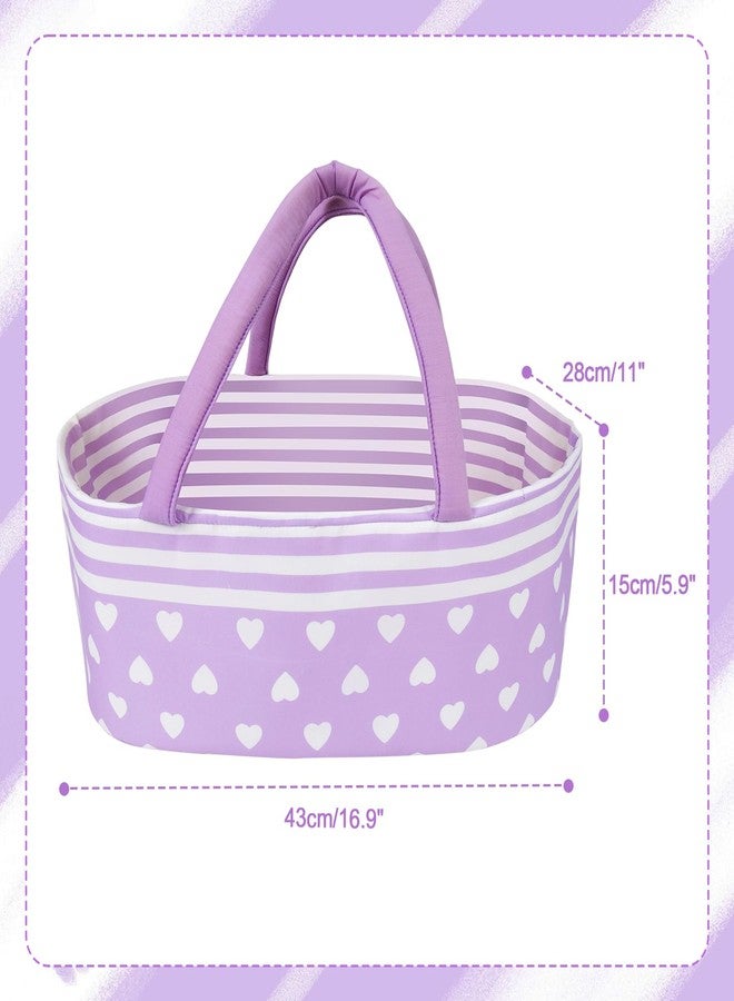 Aori Reborn Baby Dolls Bassinet Foldable Baby Doll Carrier Bed Soft Doll Carrier Doll Accessories with Handle for 17-22 inch Baby Dolls Girls (Purple) - Image 4