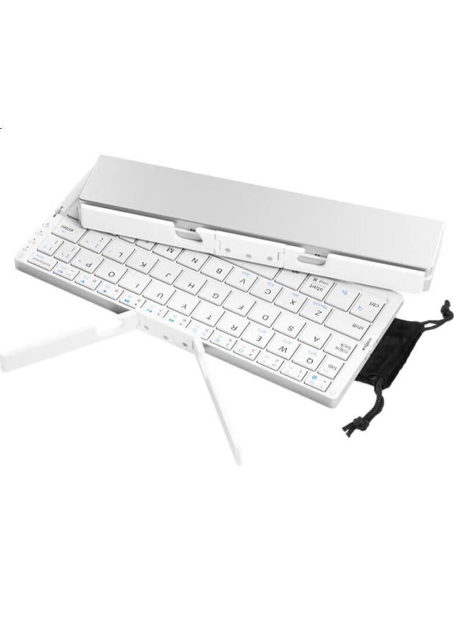 B.O.W Hangshi Hb199 Multi-Device Foldable Wireless Bluetooth Keyboard, Compatible With Smartphones, Tablets, Ipad, And Computers, Compact Office Keyboard, Black - Image 2