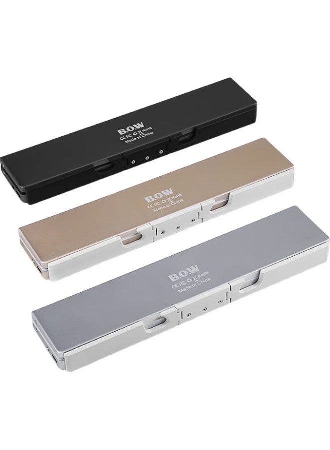 B.O.W Hangshi Hb199 Multi-Device Foldable Wireless Bluetooth Keyboard, Compatible With Smartphones, Tablets, Ipad, And Computers, Compact Office Keyboard, Black - Image 1