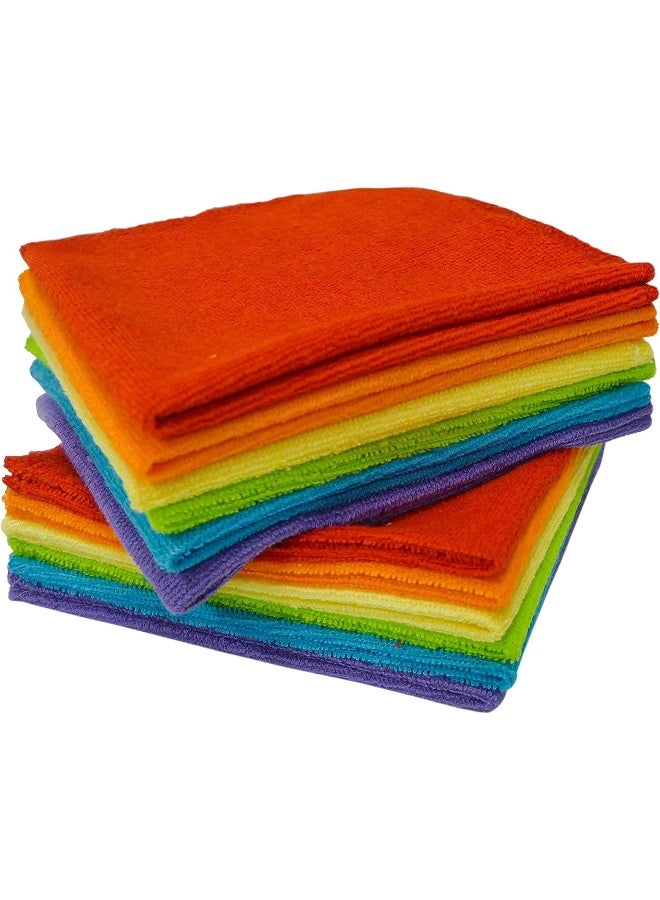 Neat Solutions Solid Knit Terry Washcloth Set, Multi-color, 12-Count - Image 5