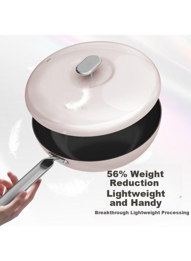 Deslon Non-stick Ceramic Titanium Coating Stone Frying Pan For Home Use, Suitable For Gas And Induction Cooktops, Non-stick Cooking Pan - Image 5
