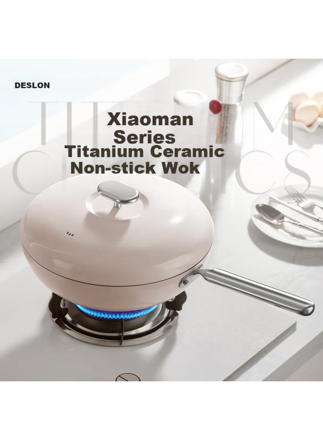 Deslon Non-stick Ceramic Titanium Coating Stone Frying Pan For Home Use, Suitable For Gas And Induction Cooktops, Non-stick Cooking Pan - Image 4