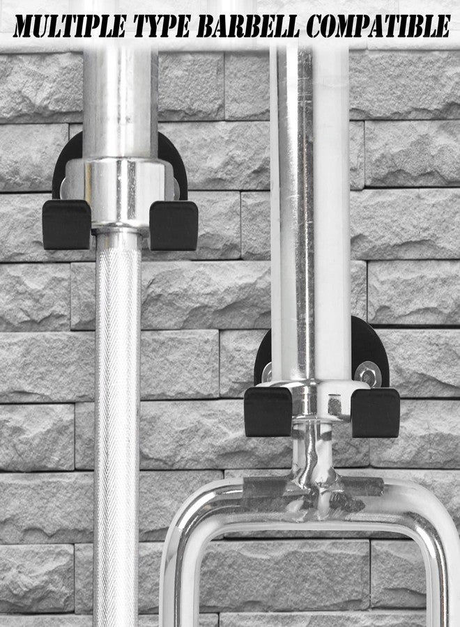 Luwint Set of 2 Single Olympic Barbell Hanger, Vertical Gym Bar Storage Holder Wall Rack - Image 4