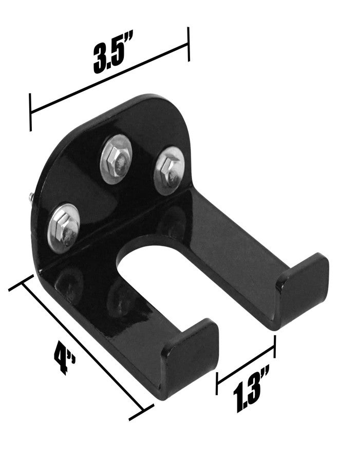Luwint Set of 2 Single Olympic Barbell Hanger, Vertical Gym Bar Storage Holder Wall Rack - Image 3