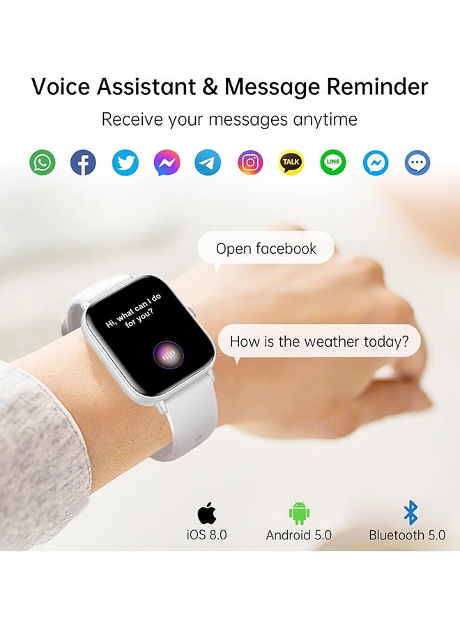 RollsTimi  Smart Watch for Men and Women with Black Case, 1.83" Fitness Tracker, Heart Rate Monitor/Sleep Tracker/Pedometer, 100+ Sport Modes, Compatible with Android & iOS - Image 4