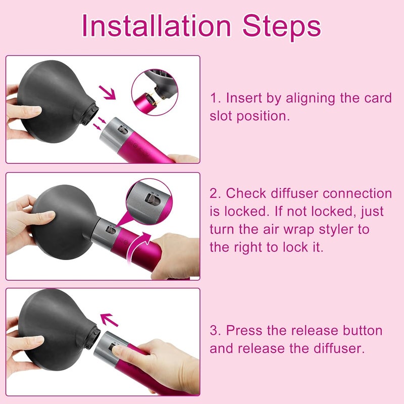 Moupaa Portable Hair Diffuser Attachment for Dyson for Airwrap HS05 HS03 HS01 Hair Dryer Diffuser Nozzle Convertible for Airwrap Styler into Hair Dryer - Image 5