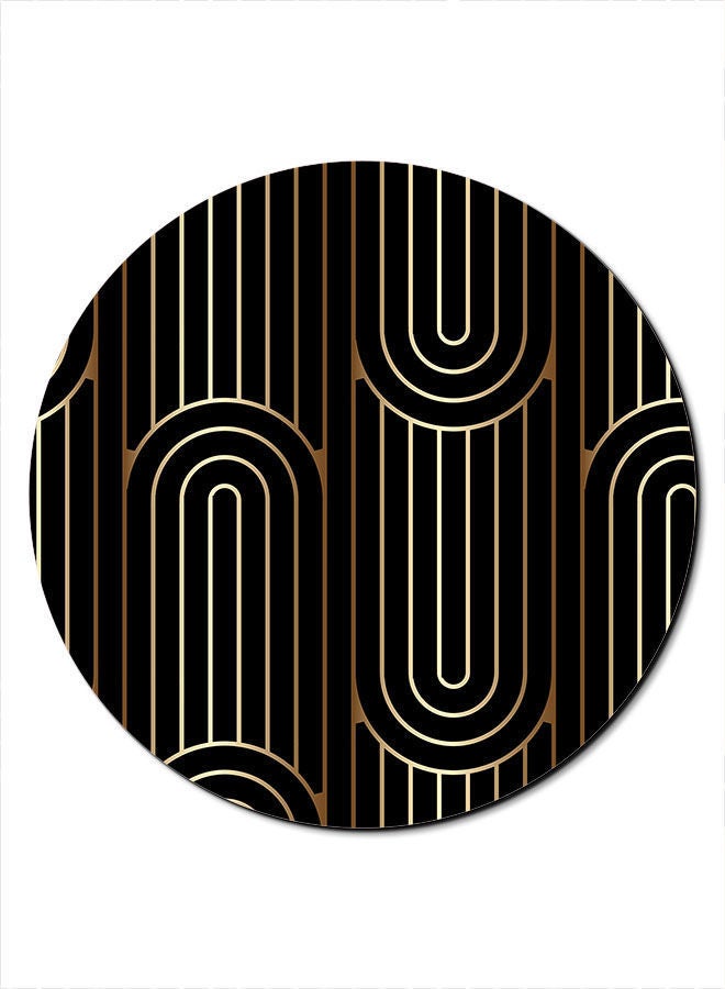 نيبمينينت لوحة ماوس مضادة للانزلاق بتصميم خطوط متكررة 7.8بوصة أسود/ بني/ ذهبي - Image 1