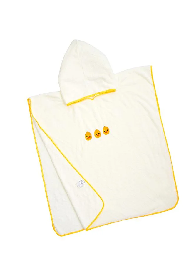 بيبي كلو Yellow Duck Hooded Poncho Baby Bath Towel