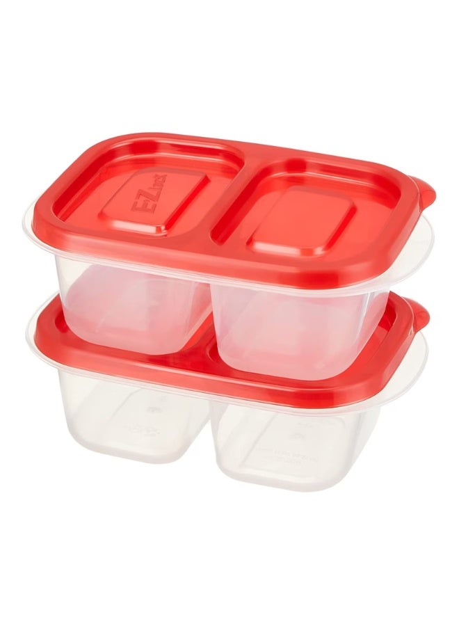 LOCK & LOCK E.Z Lock Airtight Food Storage Containers Set Bpa Free Durable Plastic Compact Design 260 ML 2 Pcs Pack - Image 2