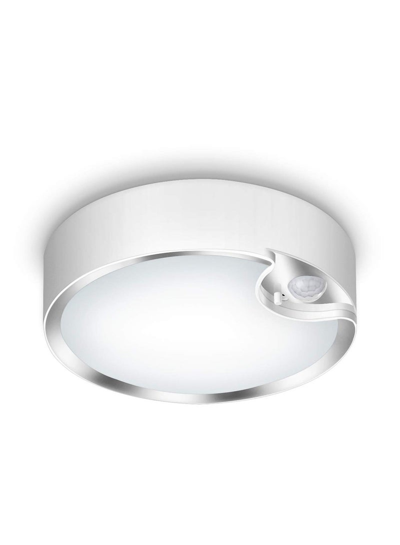 LED Motion Sensor Ceiling Light, Battery Operated Ultra Bright Motion Activated Indoor Light for Shed Loft Porch Toilet Garage Stair Hallway Cupboard, Daylight 400LM (Battery Not Included)  - Image 1