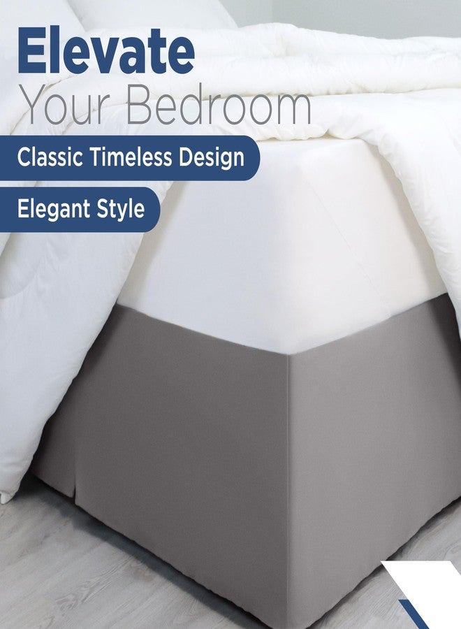 Martex Extra Long 21-Inch Drop Platform Bed Skirt (Colors Vary), Queen, Gray - Image 2