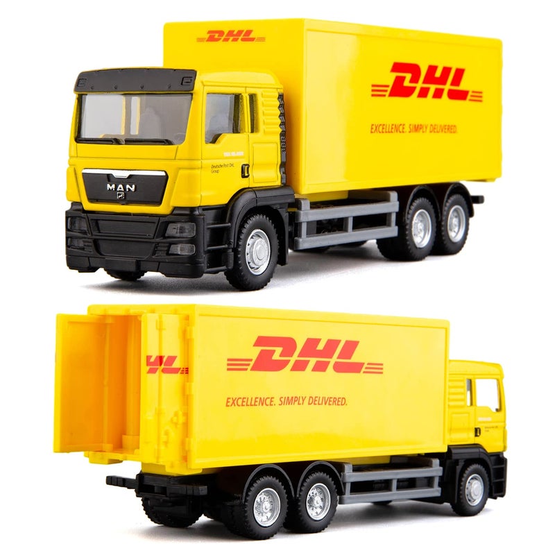 Bdtctk Compatible For Dhl Container Truck Car Model Toy Cars  Zinc Alloy Die-Cast Vehicles Kid Toys For Boy Girl Gift - Image 1