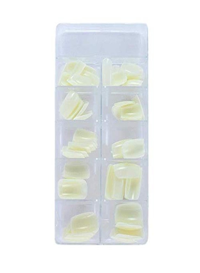 FAMEZA White Acrylic Artificial Nails for Nail Art, Combo of 100 Pieces and Nail Glue, 3 g - Image 2
