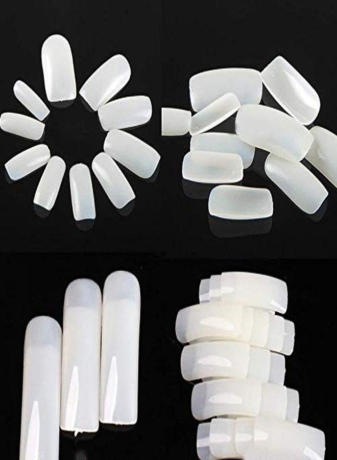 FAMEZA White Acrylic Artificial Nails for Nail Art, Combo of 100 Pieces and Nail Glue, 3 g - Image 3