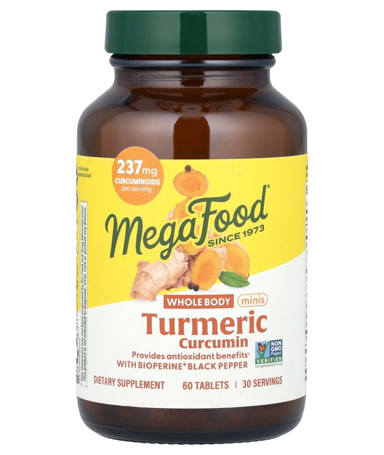 MegaFood Tumeric Curcumin Whole Body Minis 60 Tablets