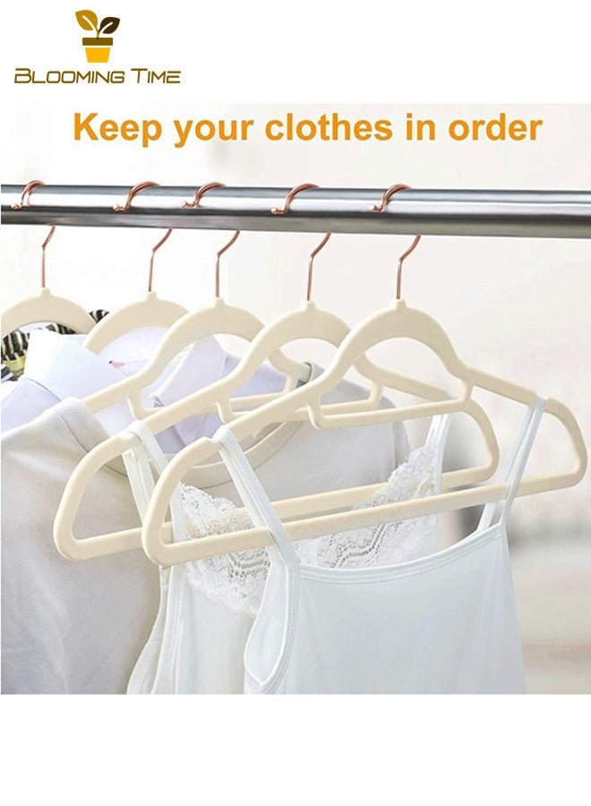 بلومنغ تايم 50 قطعة من يتدفقون عدم الانزلاق تجفيف رفوف ، المنزلية متعددة الوظائف سلس صندوق تخزين ملابس تجفيف رفوف ، العاج الأبيض - Image 2
