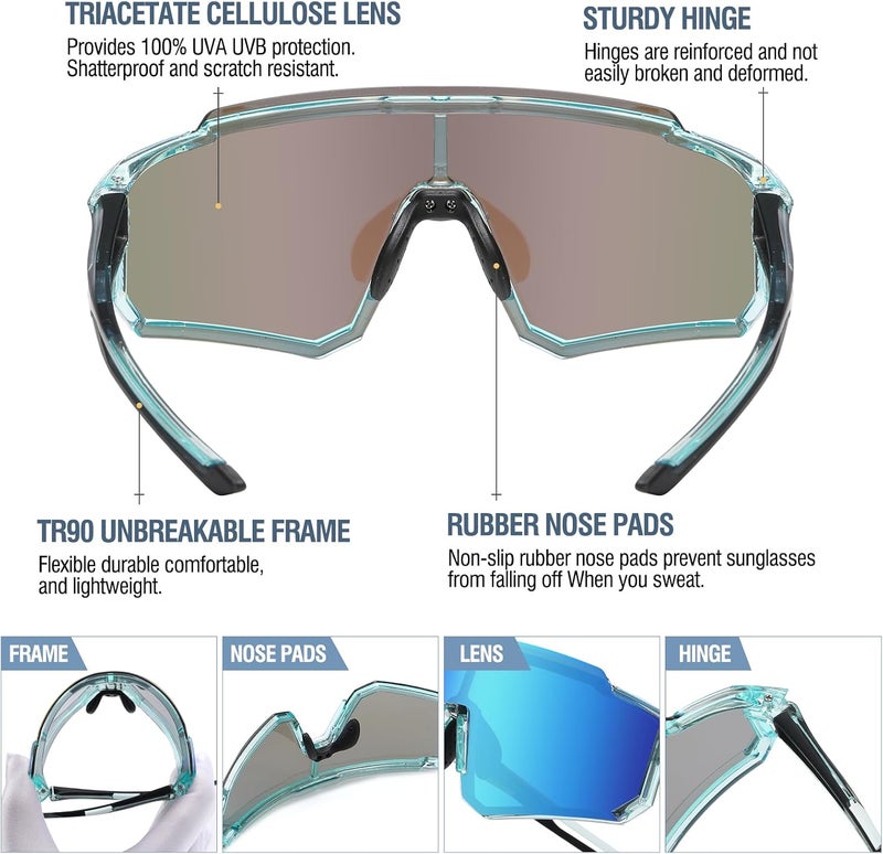 Duco Classic modern blend design Polarized Kids Sunglasses Youth Sports Cycling Shades Lightweight Frame UV400 Child Boys Girls Baseball SunGlasses DK310 All user group compatible - Image 4