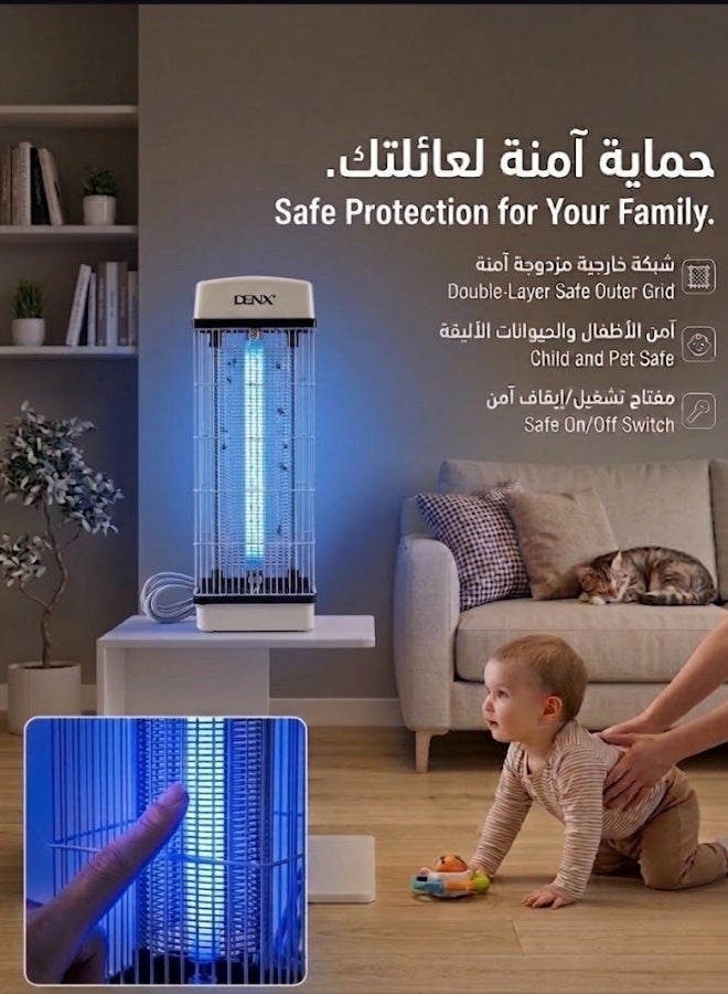 دينكس مصيدة قاتلة للبعوض والحشرات | إضاءة UVA وتغطية 360 درجة بقوة 15 واط - Image 4