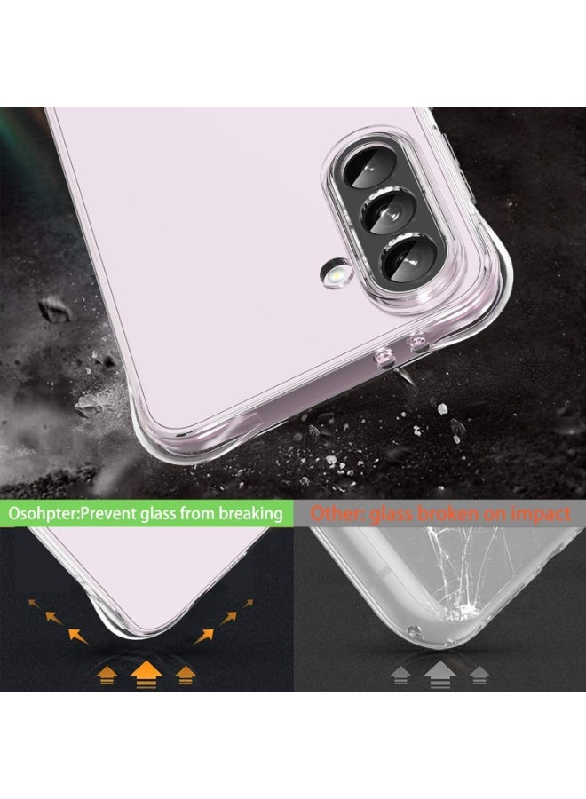CHEROSIN [1+1 Sets] For Samsung Galaxy A57 Case & Screen Protector Crystal Clear Ultra Slim Anti Scratch Shockproof Protective TPU Back Cover with Tempered Glass Screen Protector - Image 3